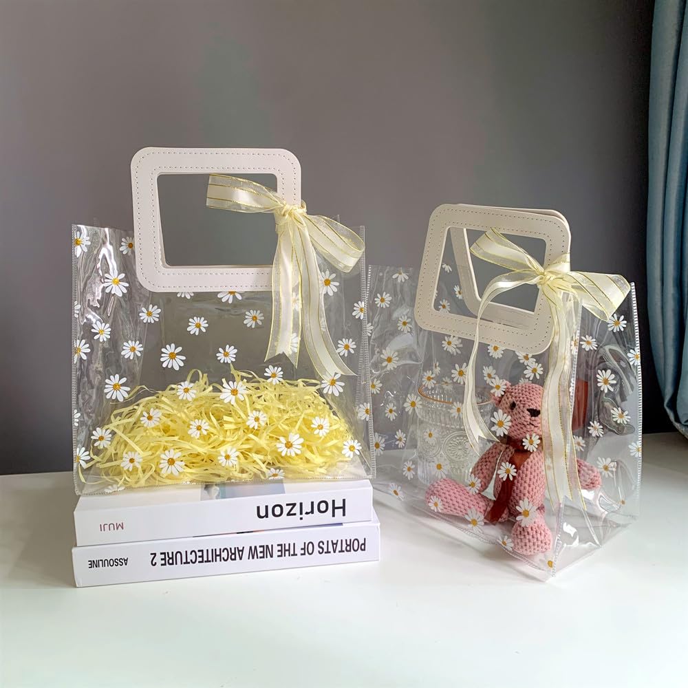 Amazon.com: YMASELA Clear Gift Wrap Bag with Handles (9.8X 8.7X5.5